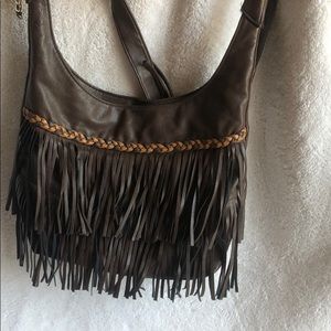 American Rag Brown Fringe Bag